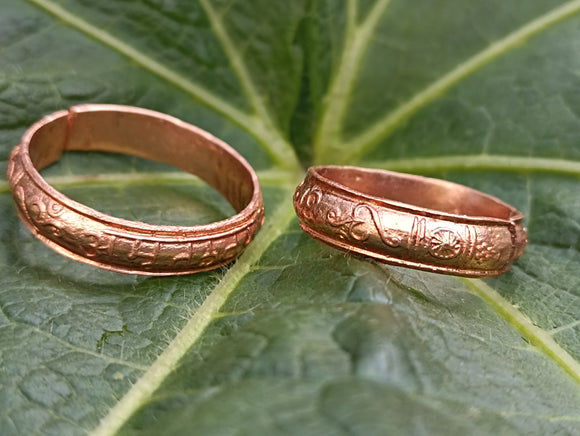 Om Amriteshwaryai Namah Copper Ring