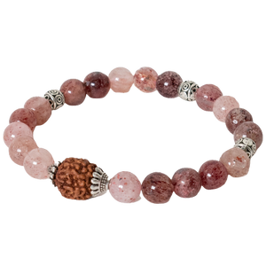 Strawberry Quartz Bracelet-Wrist Mala