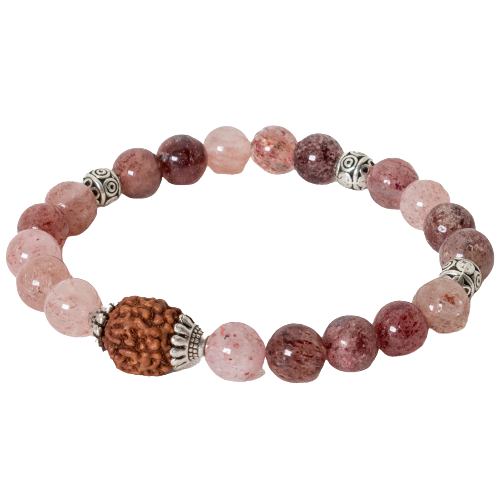 Strawberry Quartz Bracelet-Wrist Mala