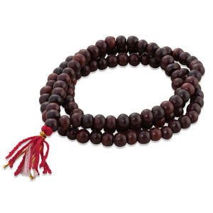 Red Sandalwood Neck Mala, 108 Large Beads